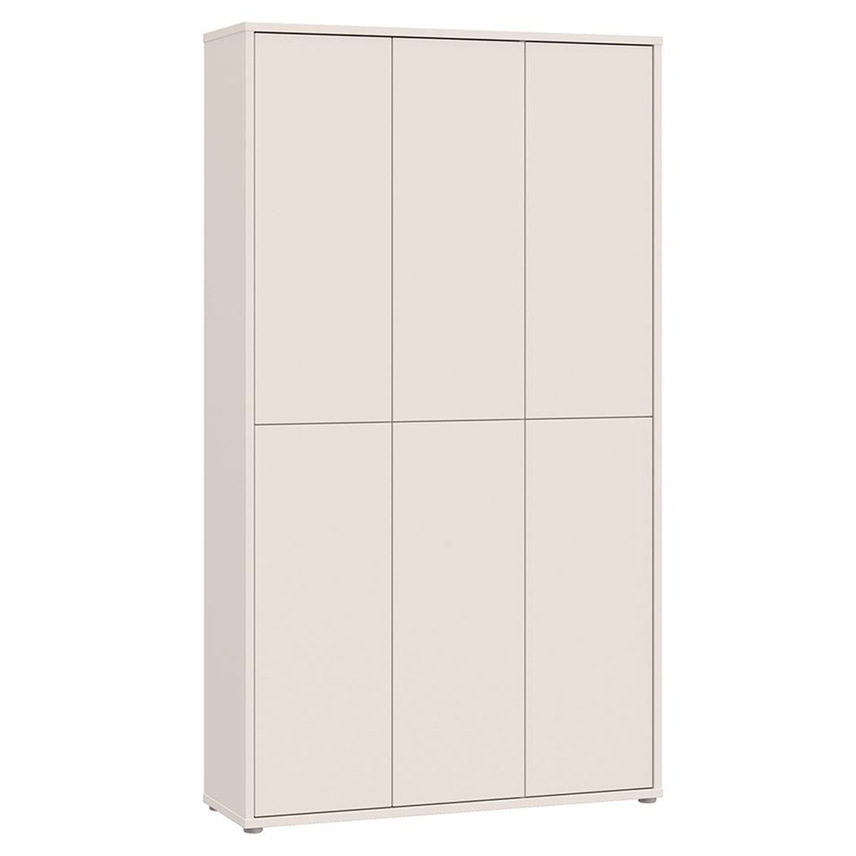 SOLARA Tall Shoe Cabinet with 6 Push to Open Doors - Sand
