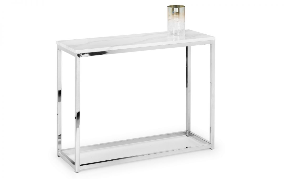 Scala White Marble Console Table - JB Collections