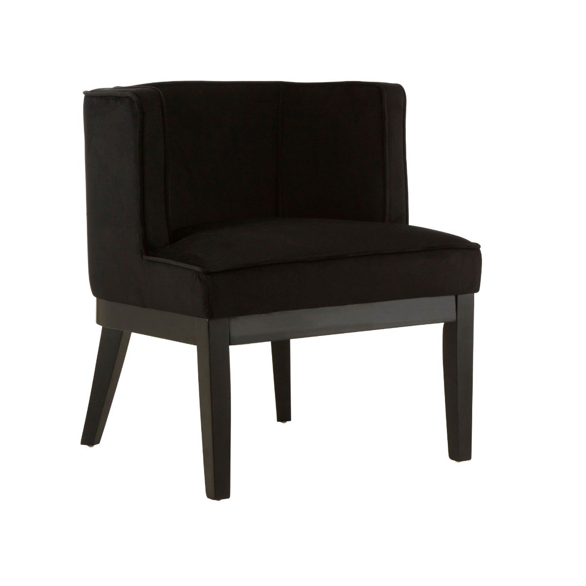 Daxton Black Velvet Rounded Chair