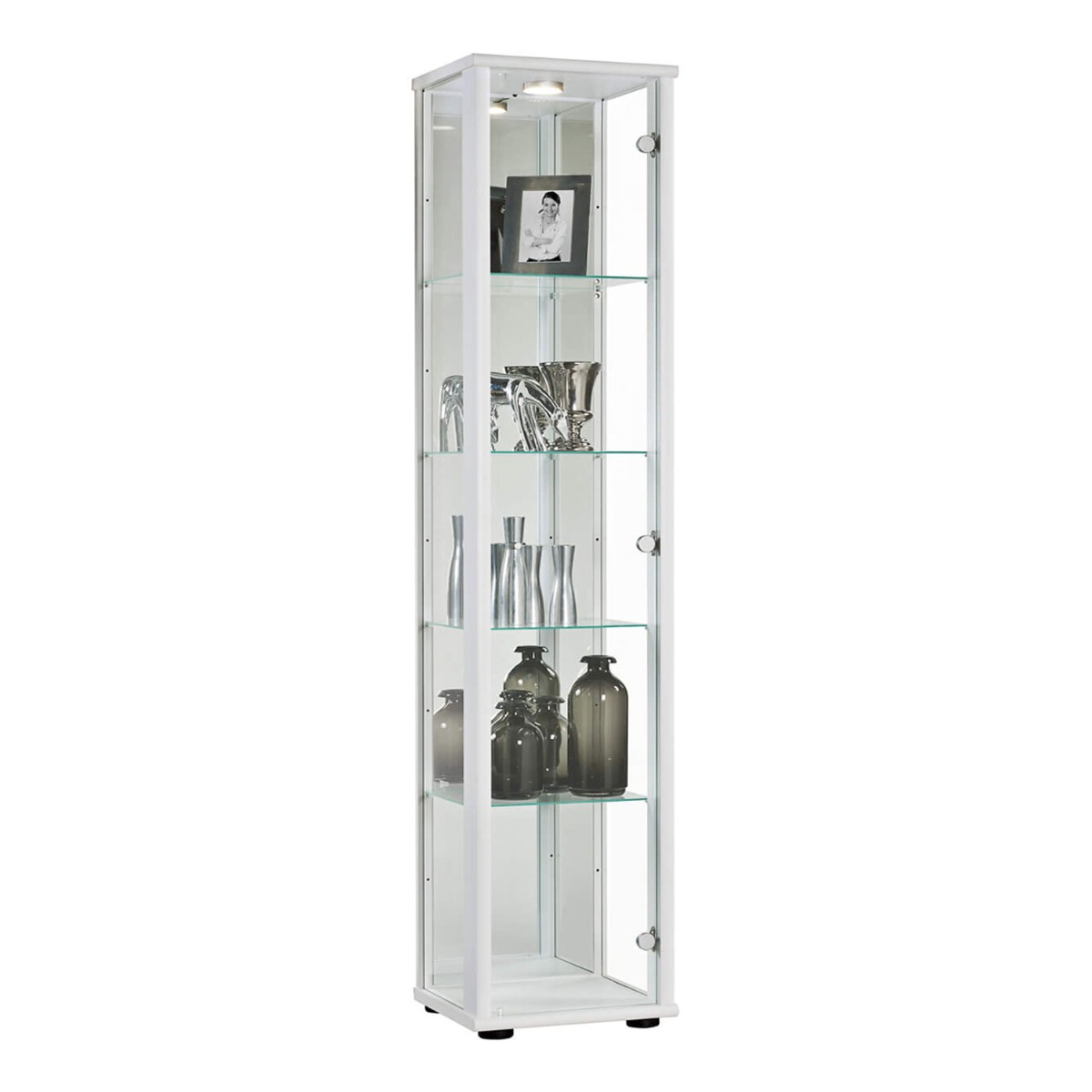 Everleigh 1 Door Display Rack - White - Sigrid Mills