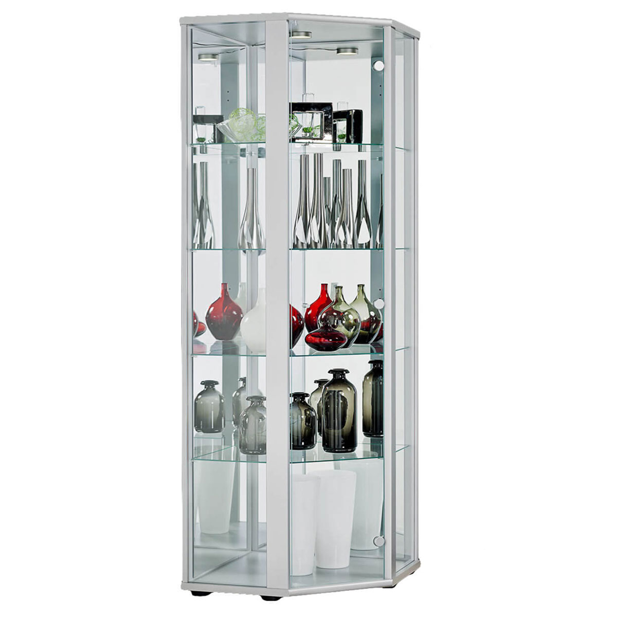 Everleigh Corner Display Rack - Silver - Sigrid Mills