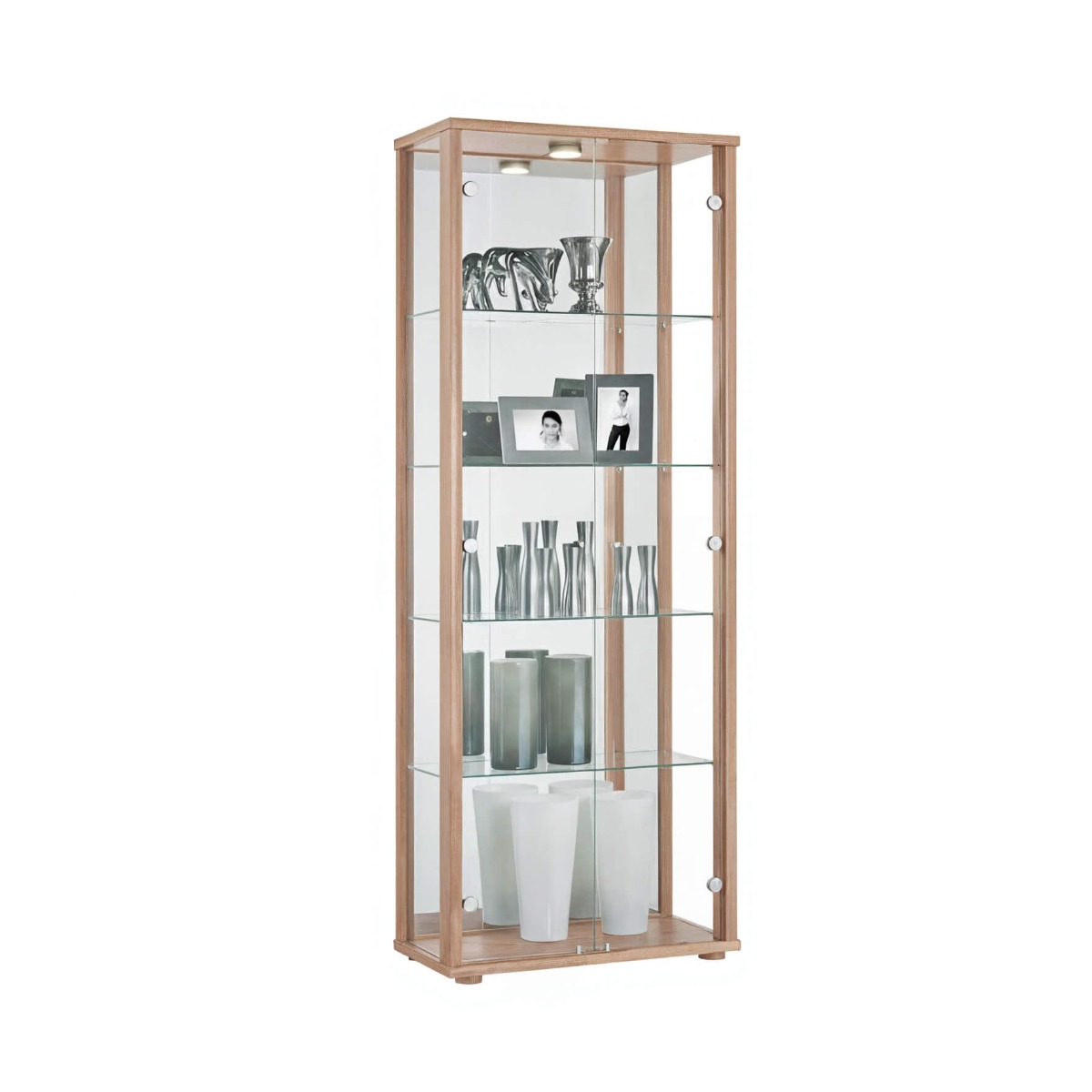 Everleigh 2 Door Display Rack - Oak - Sigrid Mills