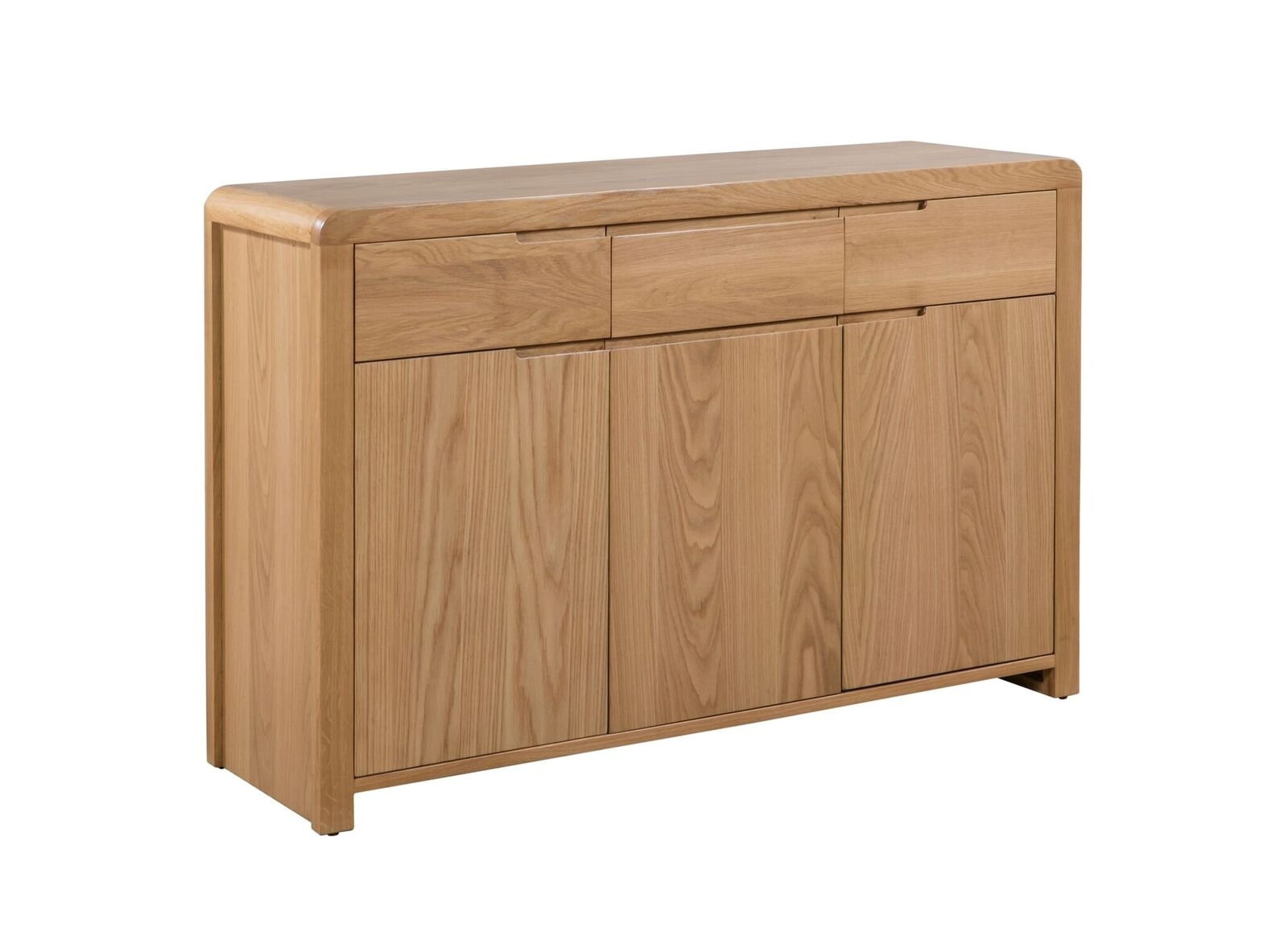 Curve 3-Door 3-Drawer Sideboard - Oak - JB Collections