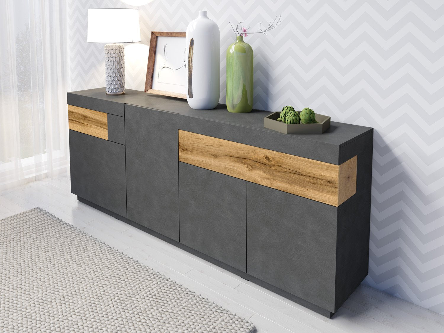 Salamandar 25 Sideboard Cabinet Wotan Oak Drawers - Matera - Art Nest