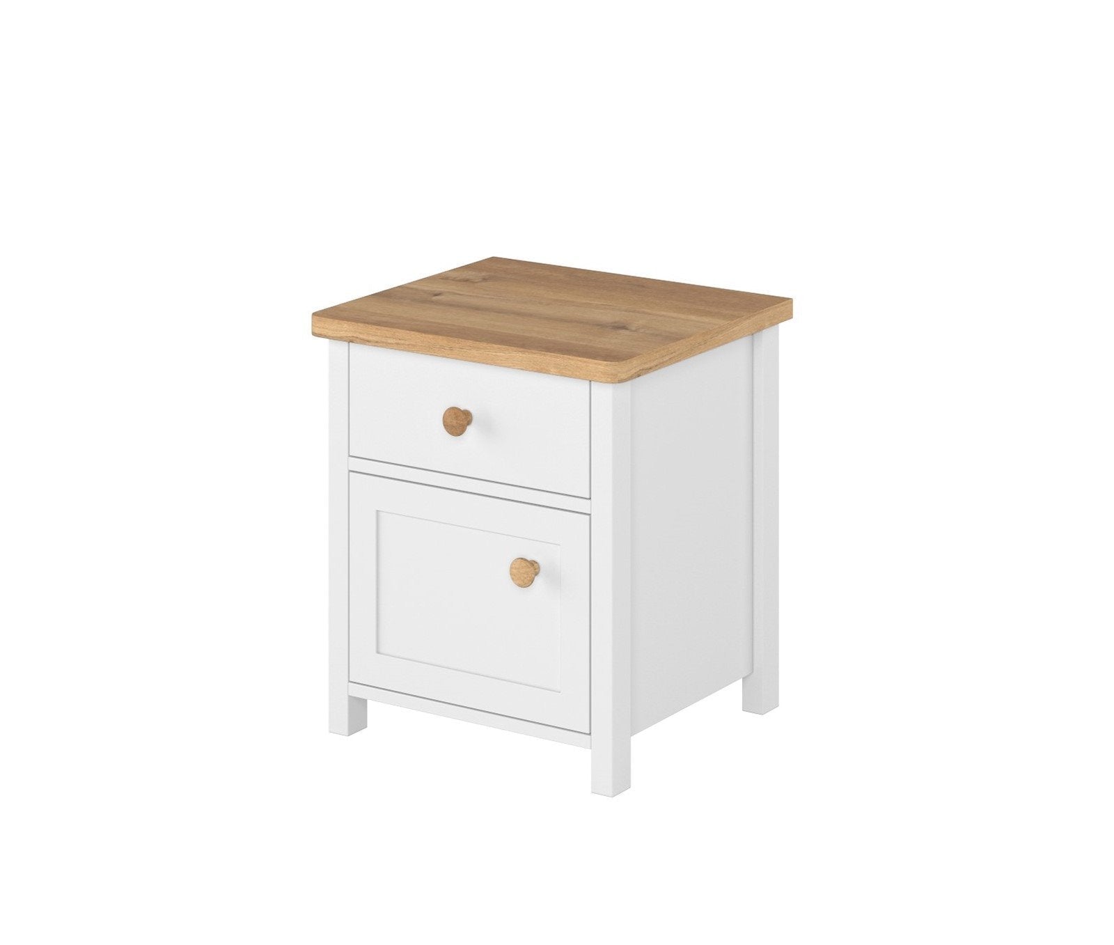 Bedside Table - TALE Nightstand White Matt 45cm - Art Nest
