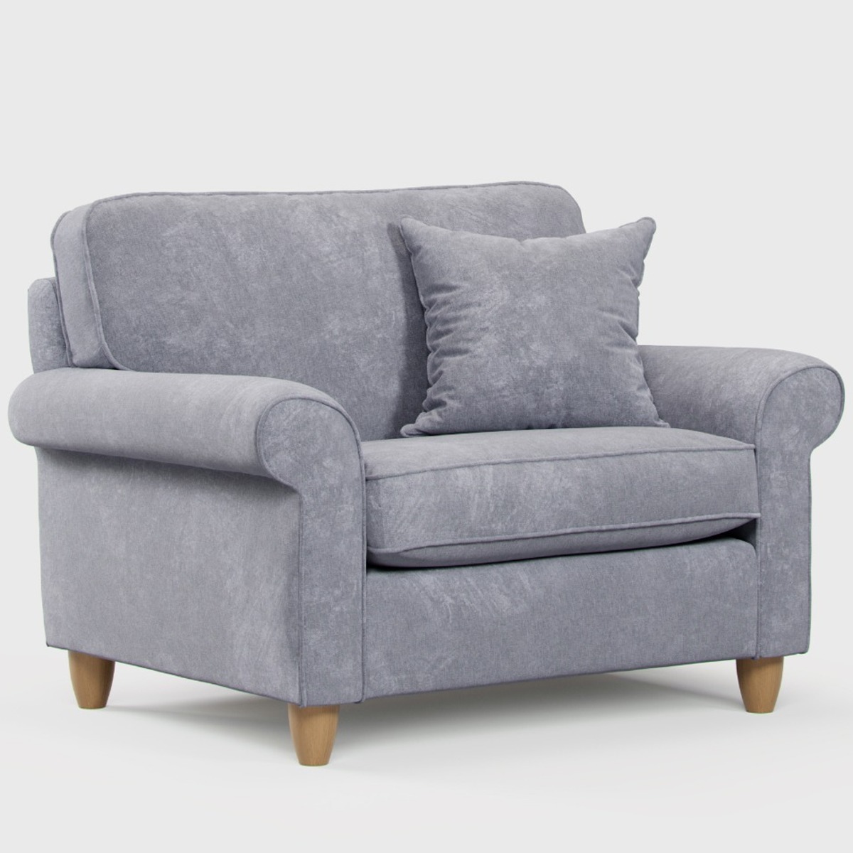 Armchair - COASTAL Fabric - Anthracite 123cm - Edgbaston Living