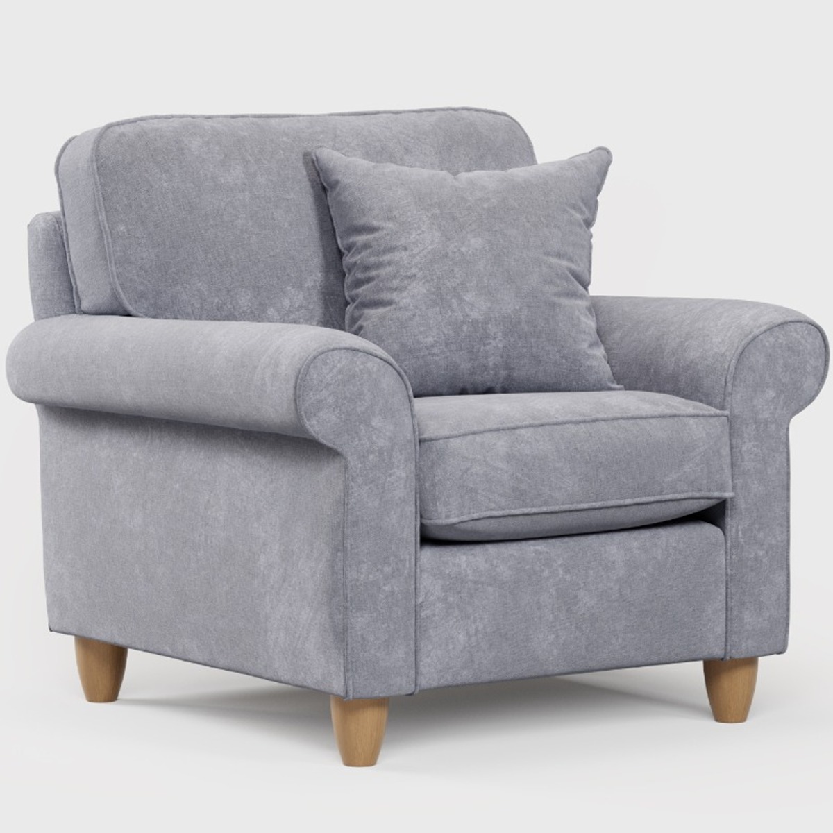 Armchair - COASTAL Fabric - Anthracite 92cm - Edgbaston Living