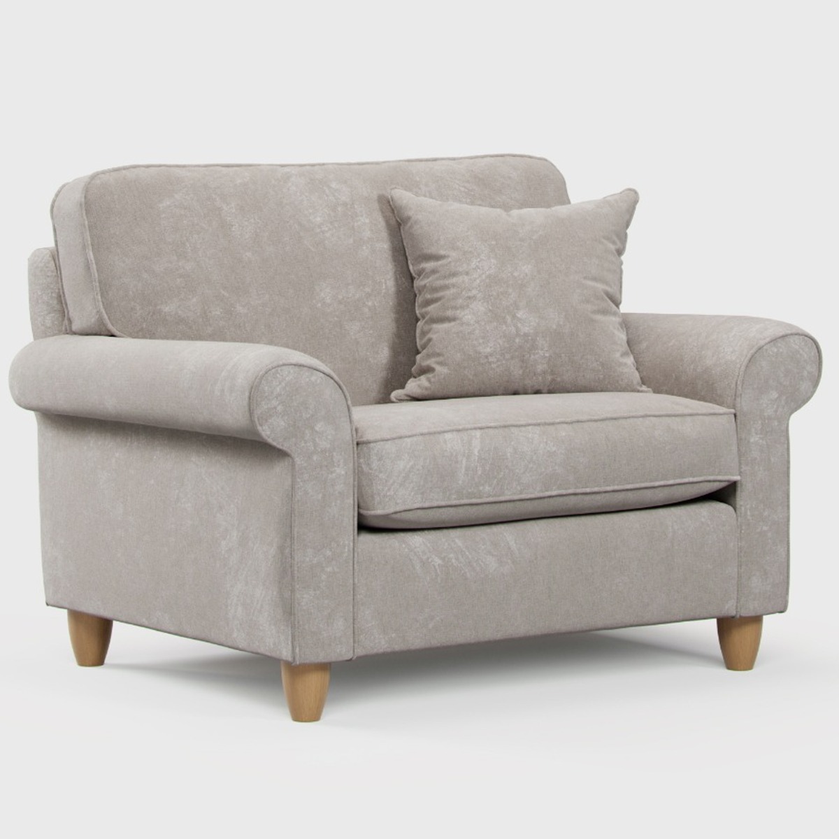 Armchair - COASTAL Fabric - Beige 123cm - Edgbaston Living