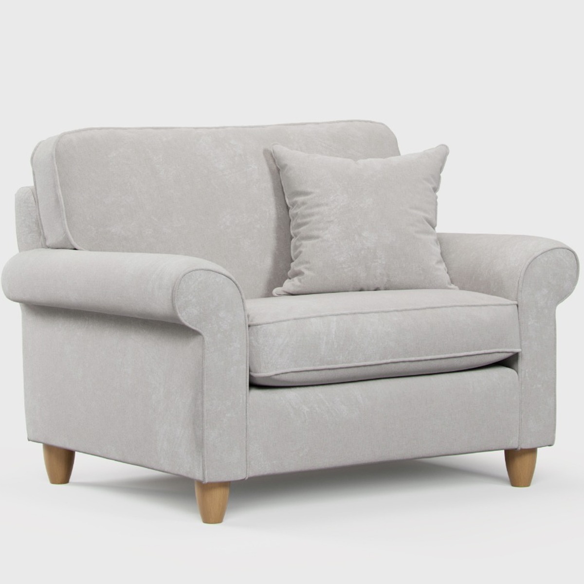 Armchair - COASTAL Fabric - Pearl 123cm - Edgbaston Living