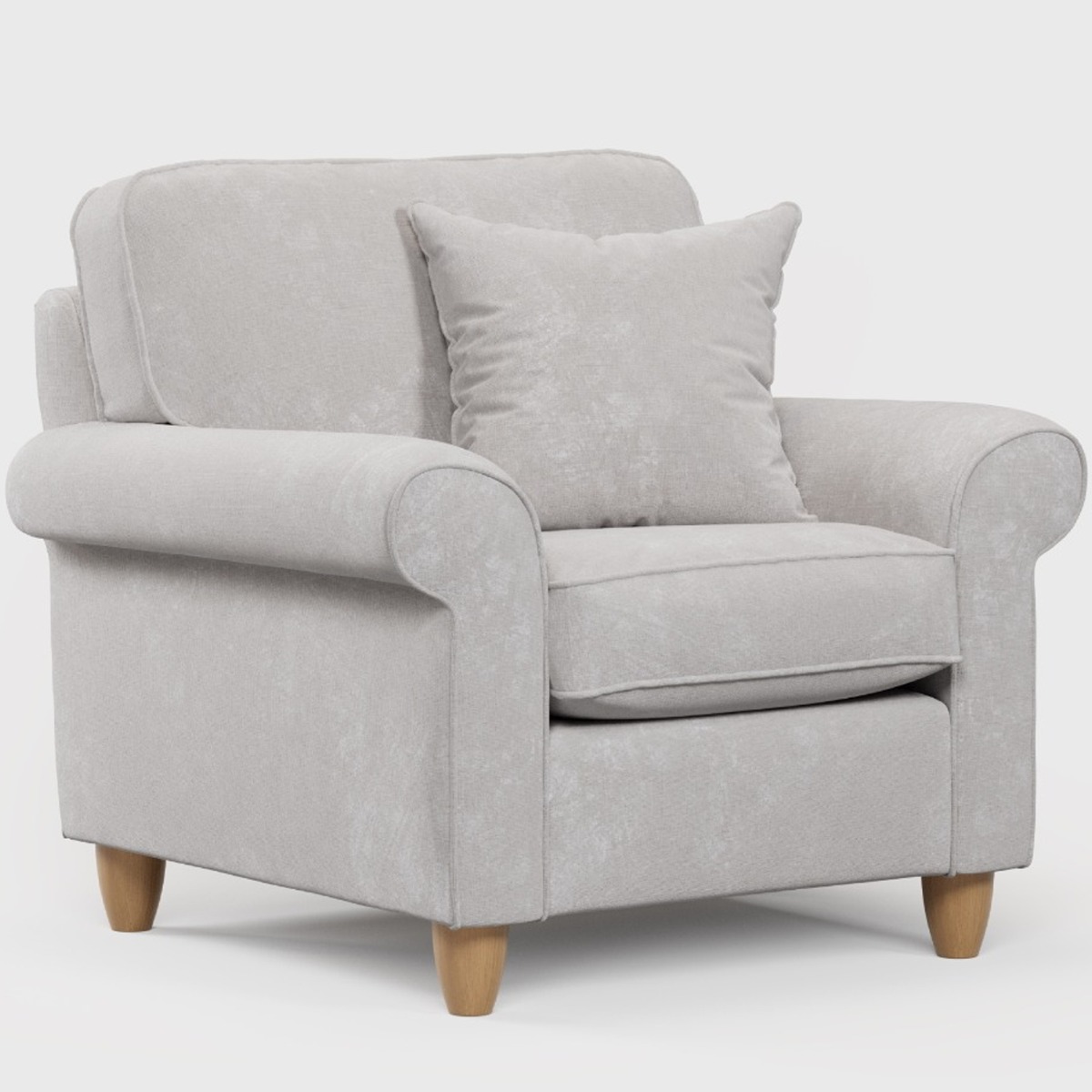 Armchair - COASTAL Fabric - Pearl 92cm - Edgbaston Living