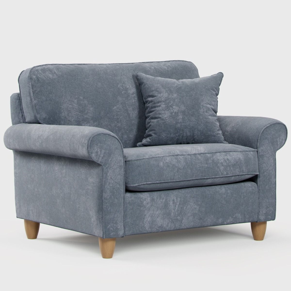Armchair - COASTAL Fabric - Steel 123cm - Edgbaston Living