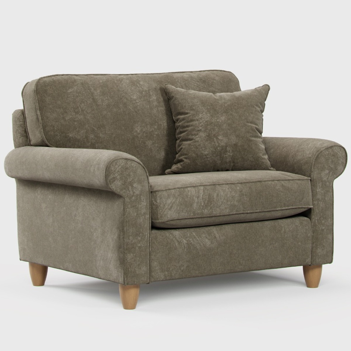 Armchair - COASTAL Fabric - Winter Moss 123cm - Edgbaston Living