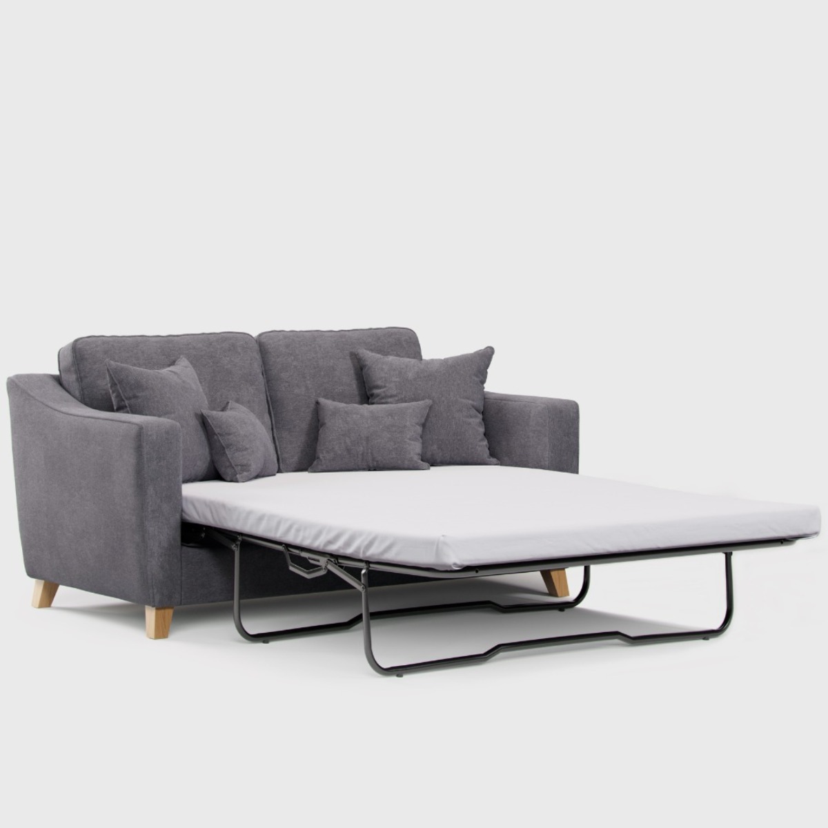 2 Seater Sofa Bed - KRISTY Fabric - Dark Grey - Edgbaston Living