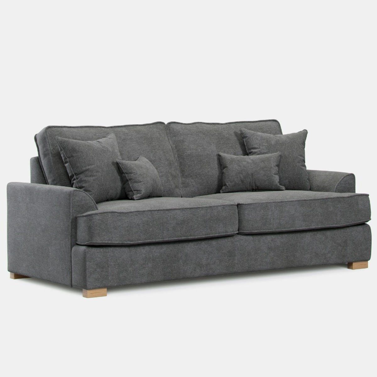 HERITAGE Fabric 3 Seater Sofa - Grey