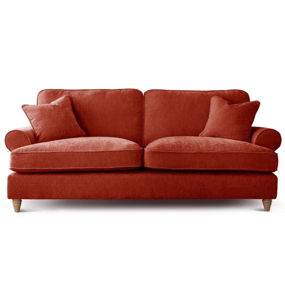 3 Seater Sofa - RAYONG Fabric - Apricot - Edgbaston Living