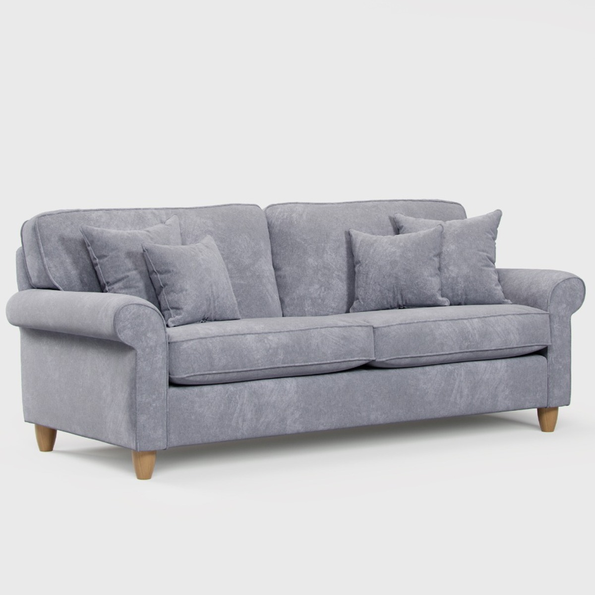4 Seater Sofa - COASTAL Fabric - Anthracite - Edgbaston Living