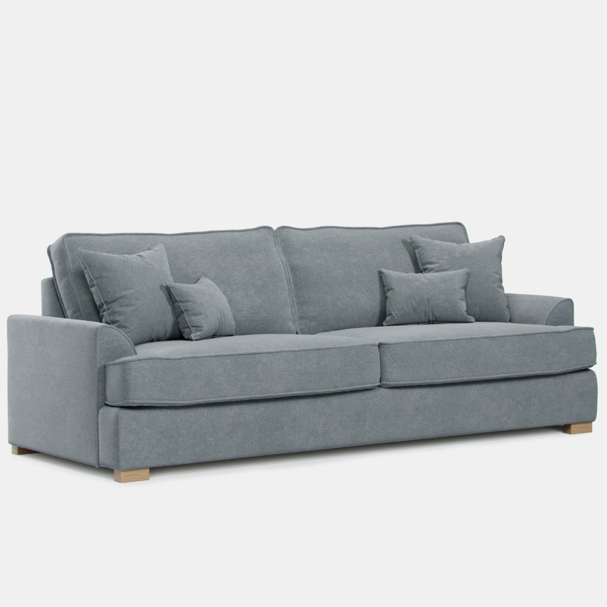 4 Seater Sofa - HERITAGE Fabric - Light Blue - Edgbaston Living