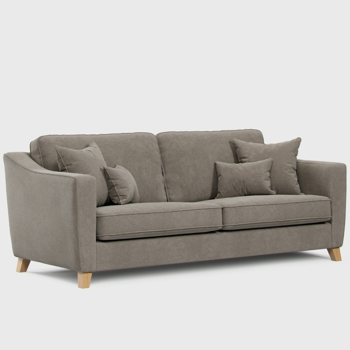 4 Seater Sofa - KRISTY Fabric - Dark Beige - Edgbaston Living