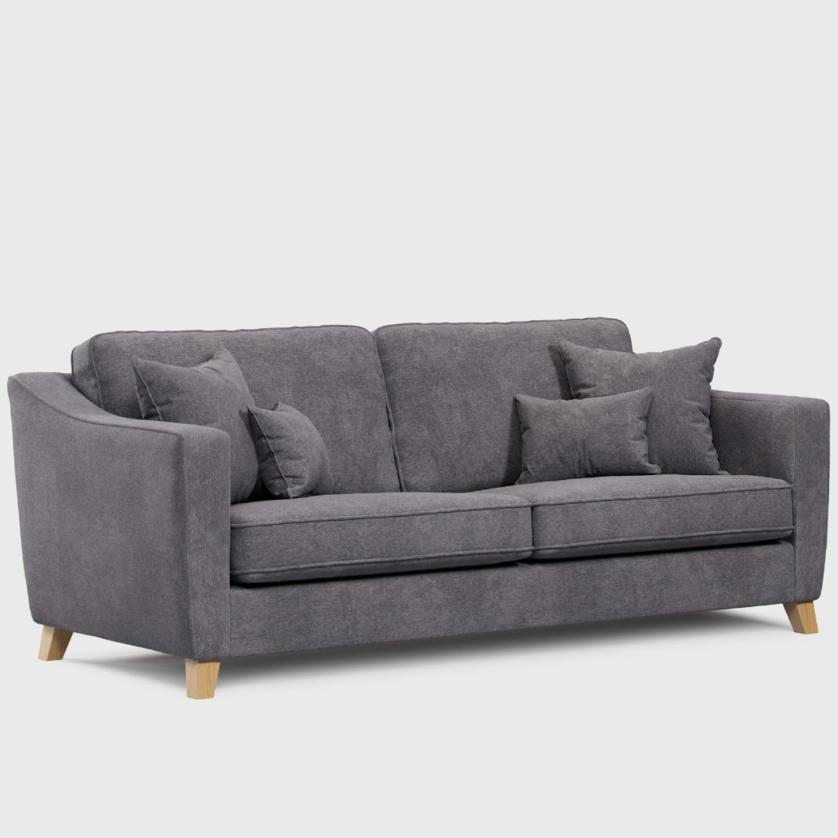 4 Seater Sofa - KRISTY Fabric - Dark Grey - Edgbaston Living