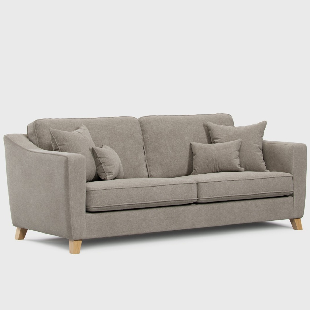 4 Seater Sofa - KRISTY Fabric - Light Beige - Edgbaston Living