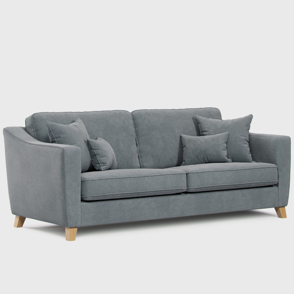 4 Seater Sofa - KRISTY Fabric - Light Grey - Edgbaston Living