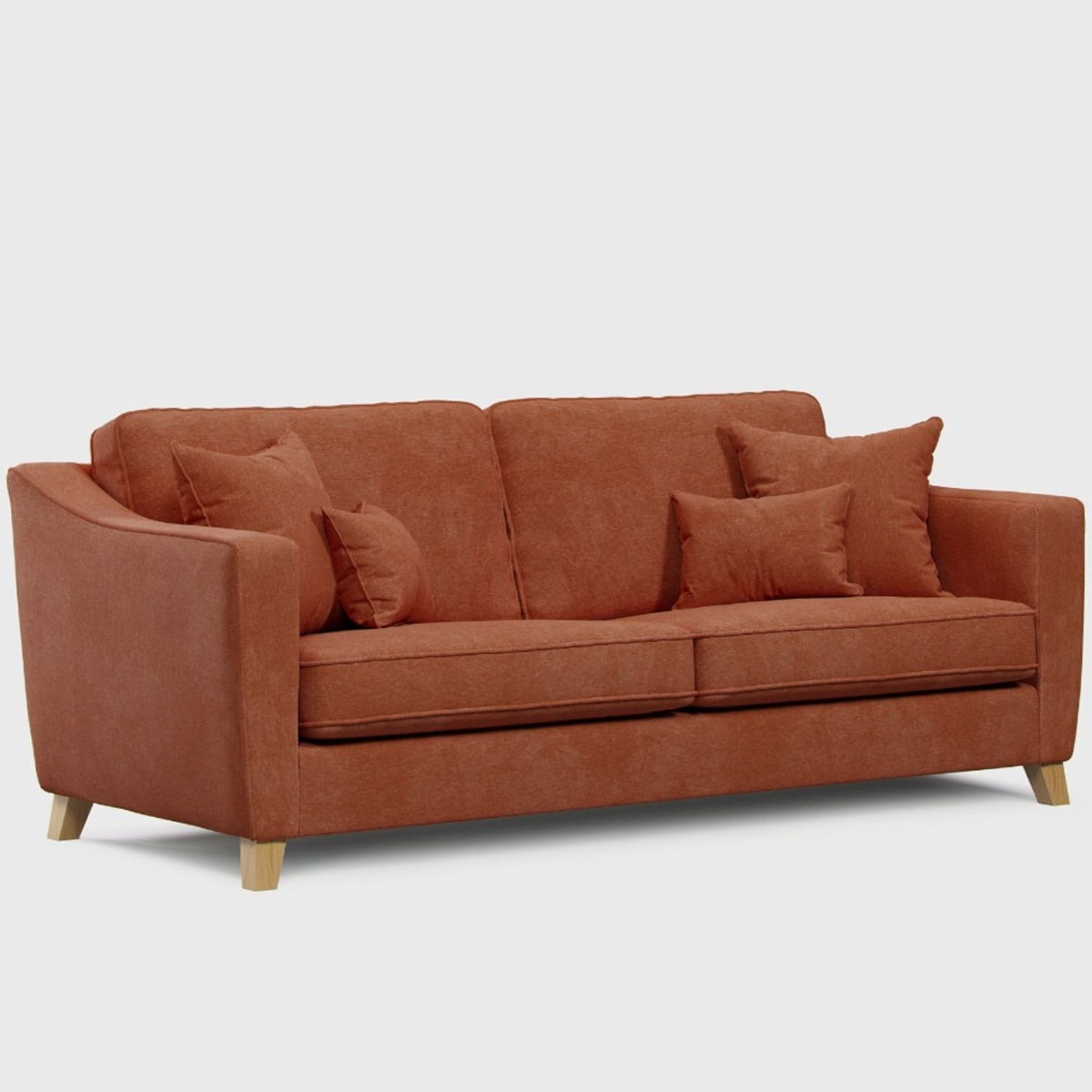 4 Seater Sofa - KRISTY Fabric - Orange - Edgbaston Living