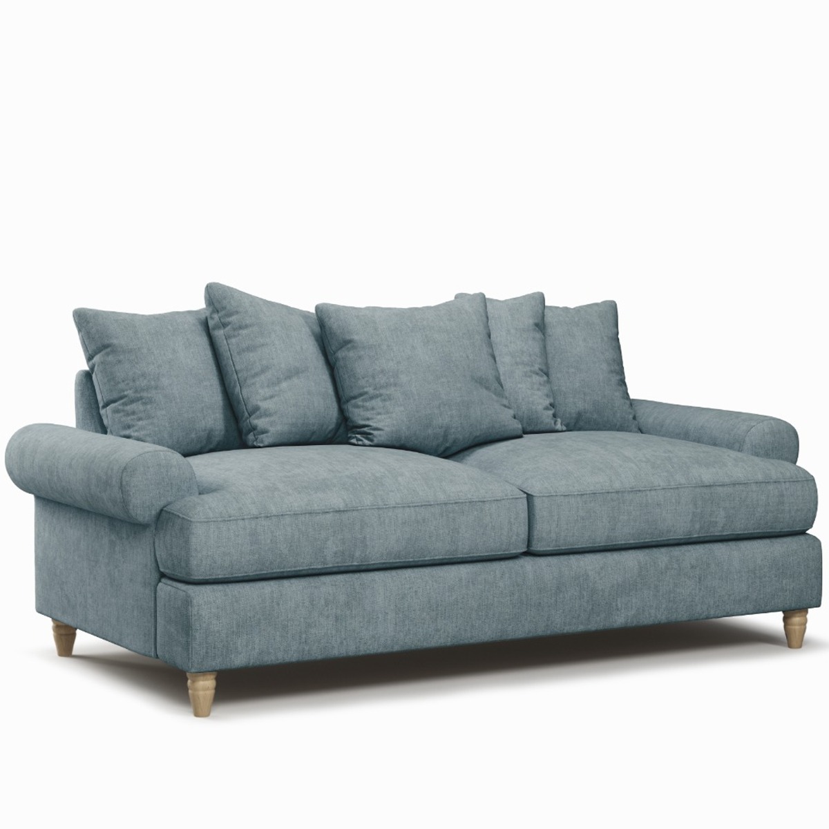 4 Seater Sofa - LUXE Fabric - Light Blue - Edgbaston Living