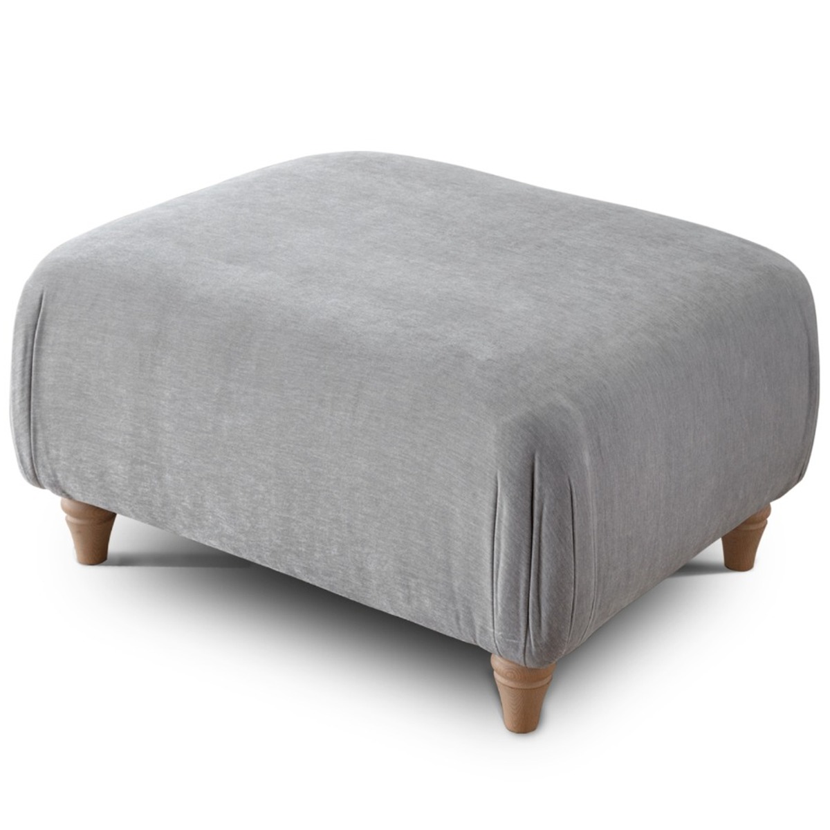 Footstool - COCOON Fabric - Ice - Edgbaston Living