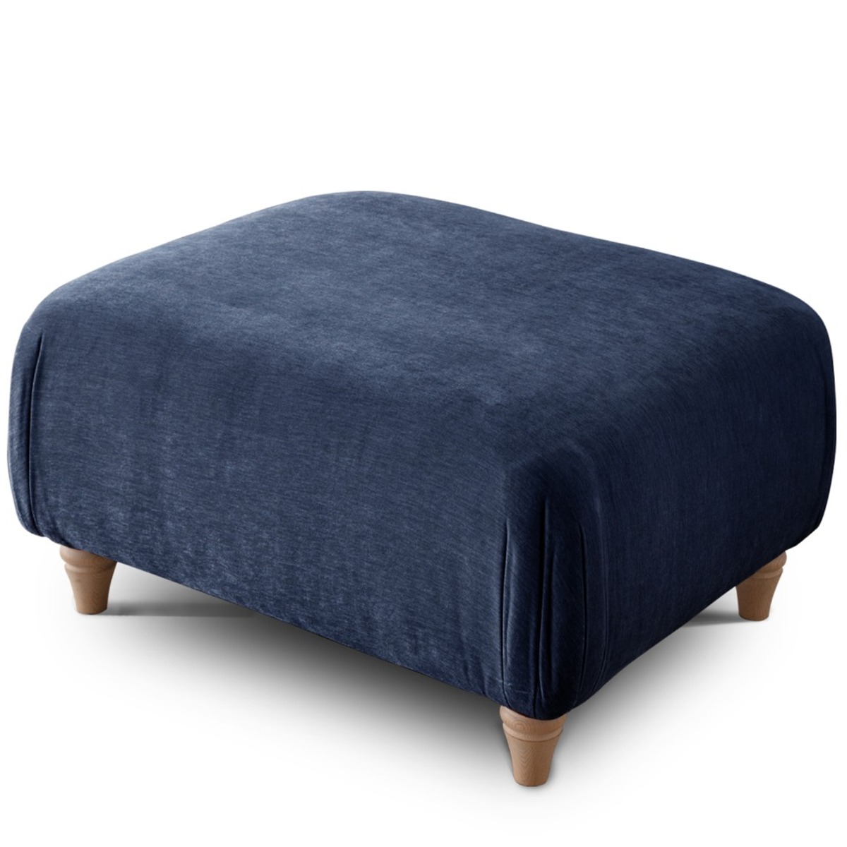 Footstool - COCOON Fabric - Navy - Edgbaston Living
