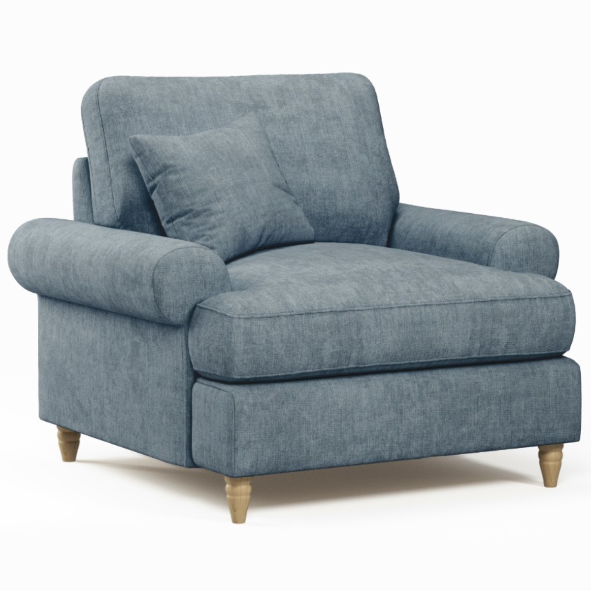 Armchair - LUXE Fabric - Light Blue - Edgbaston Living