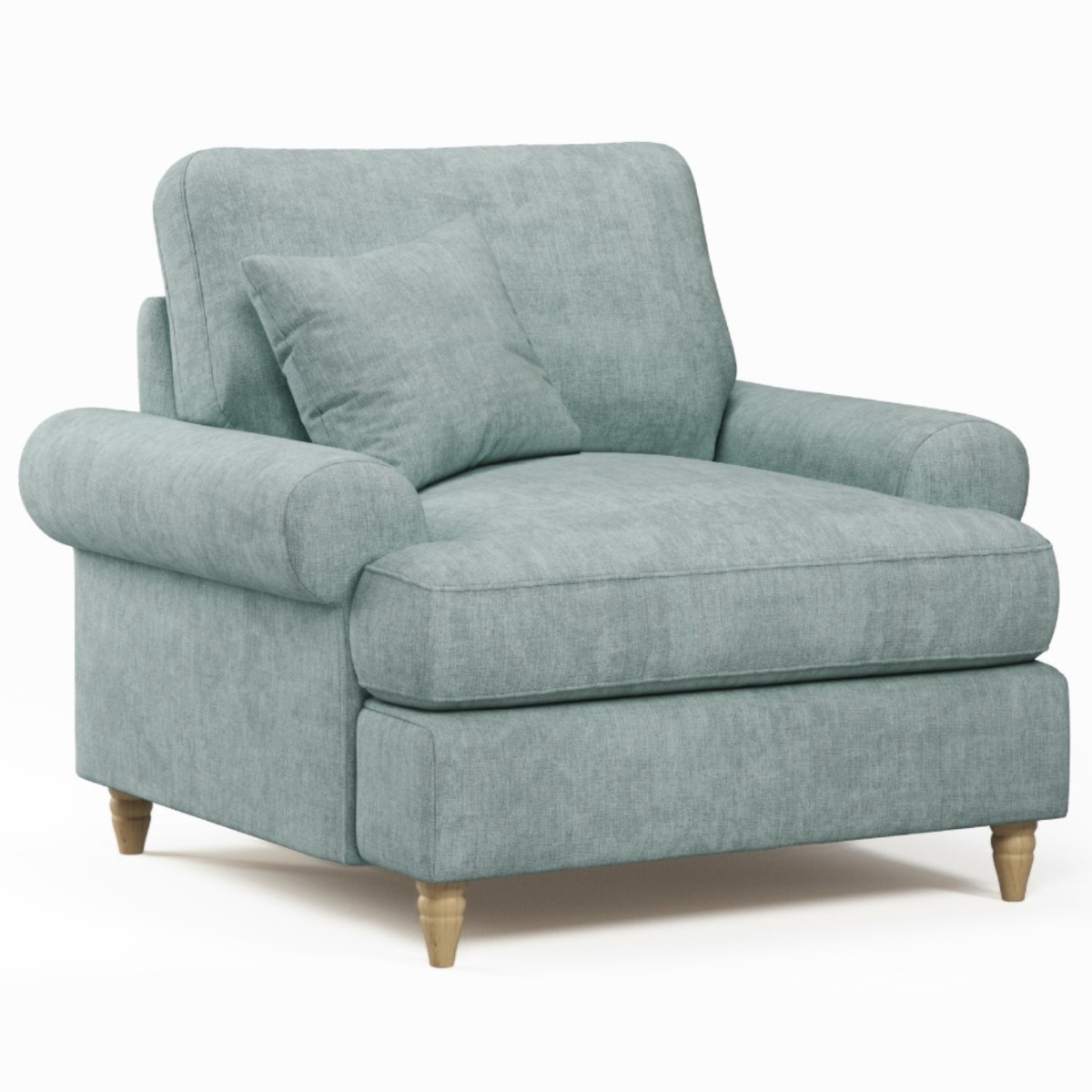 Armchair - LUXE Fabric - Light Green - Edgbaston Living