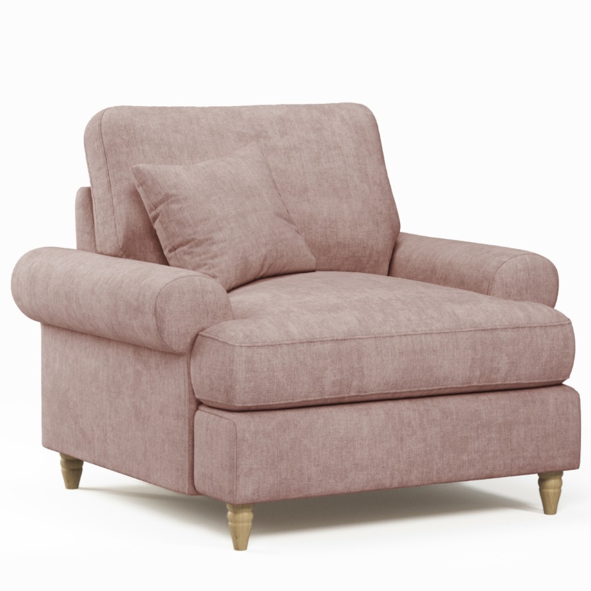 Armchair - LUXE Fabric - Light Pink - Edgbaston Living