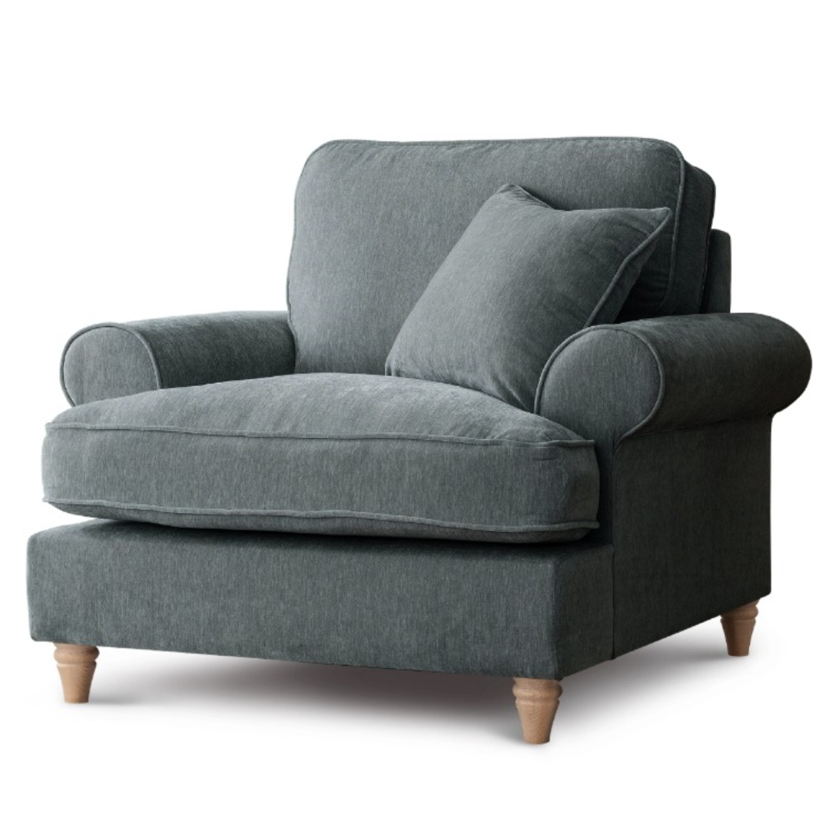 Armchair - RAYONG Fabric - Charcoal - Edgbaston Living