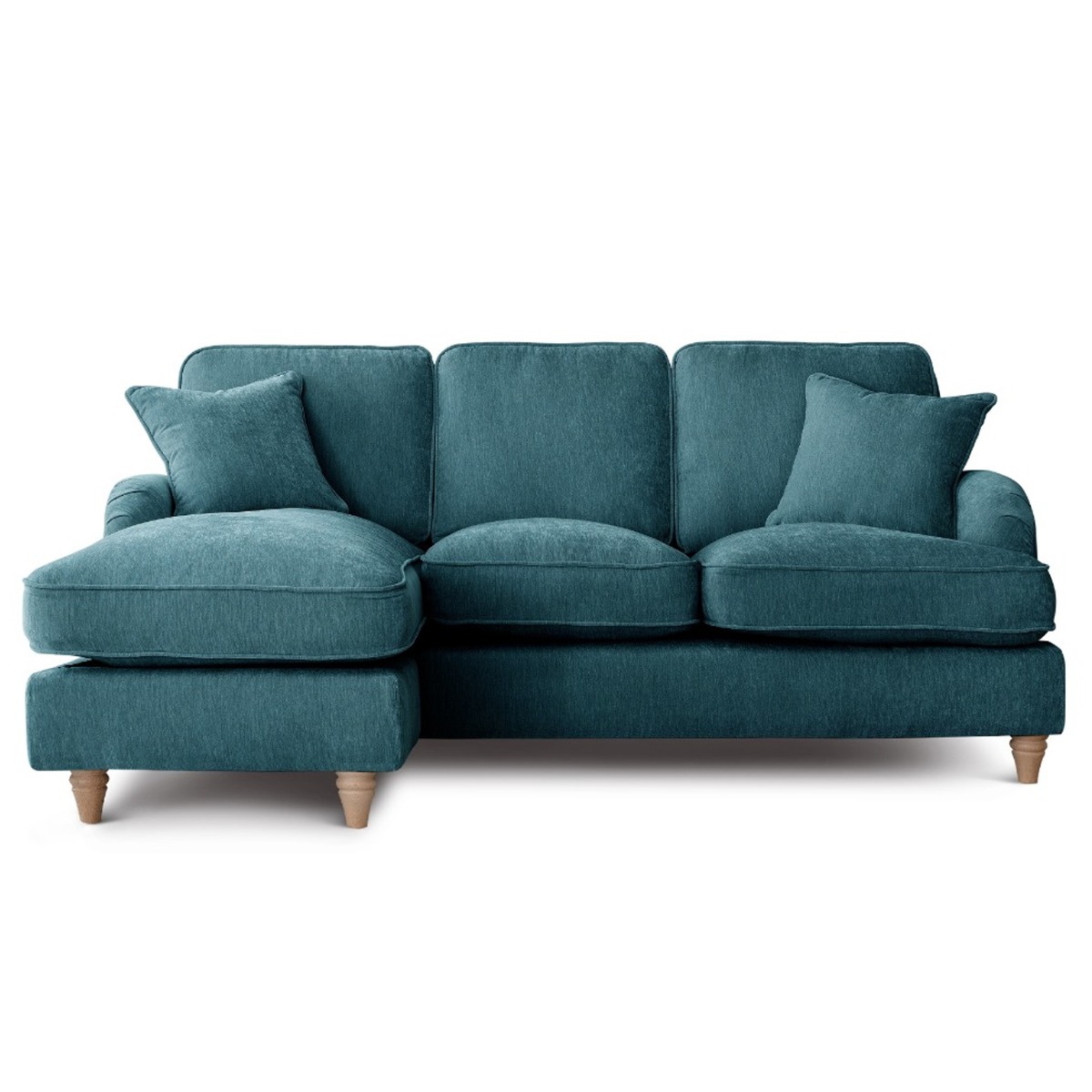 Corner Sofa - COCOON Fabric 3 Seater Right Hand Facing - Emerald - Edgbaston Living