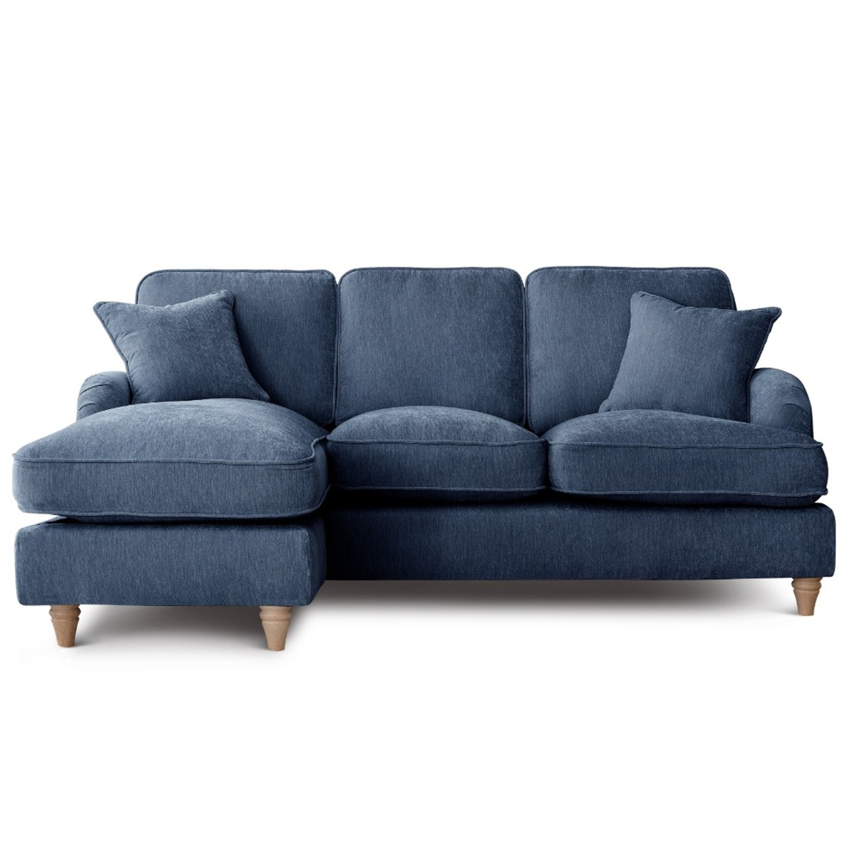 Corner Sofa - COCOON Fabric 3 Seater Right Hand Facing - Navy - Edgbaston Living