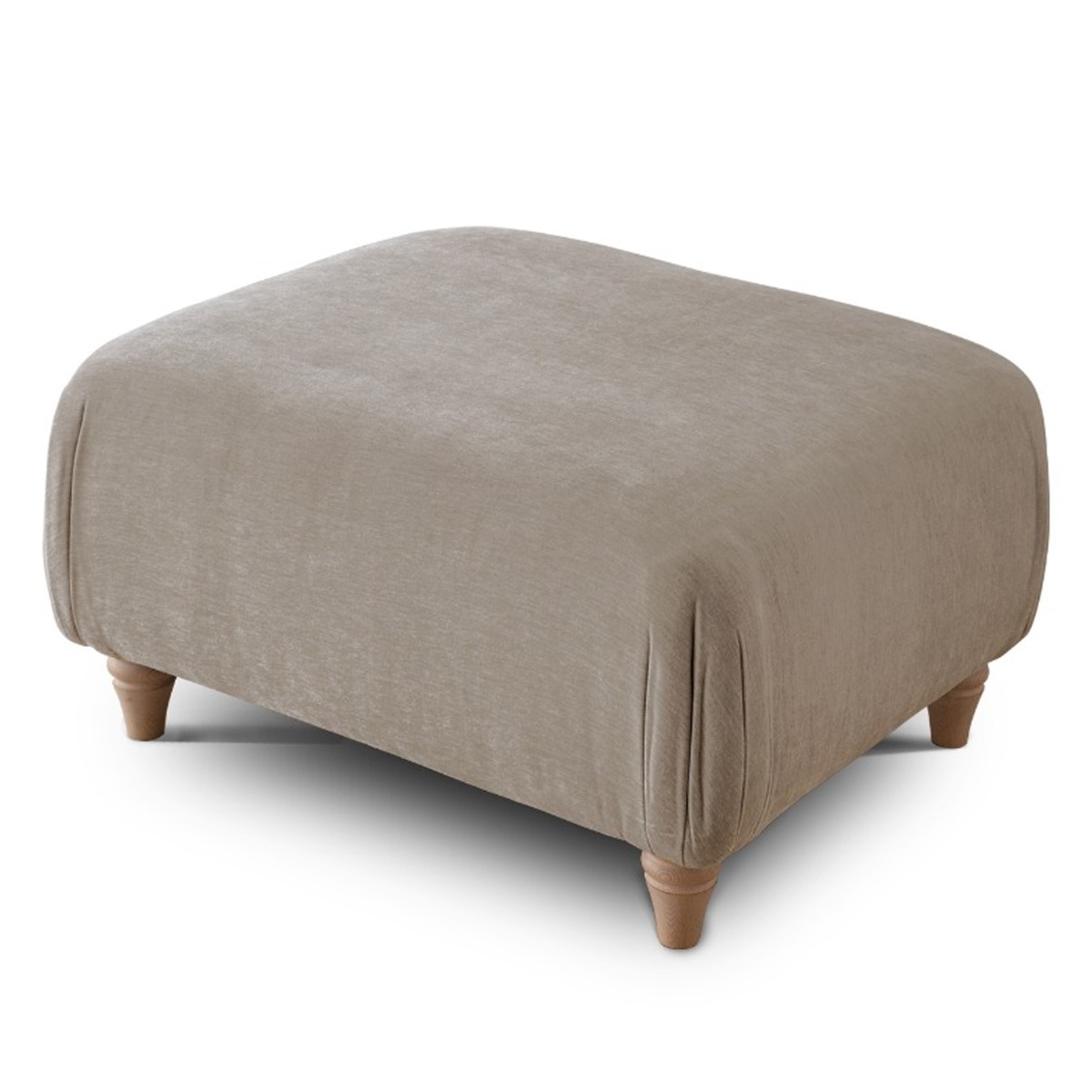 Footstool - RAYONG Fabric - Putty - Edgbaston Living