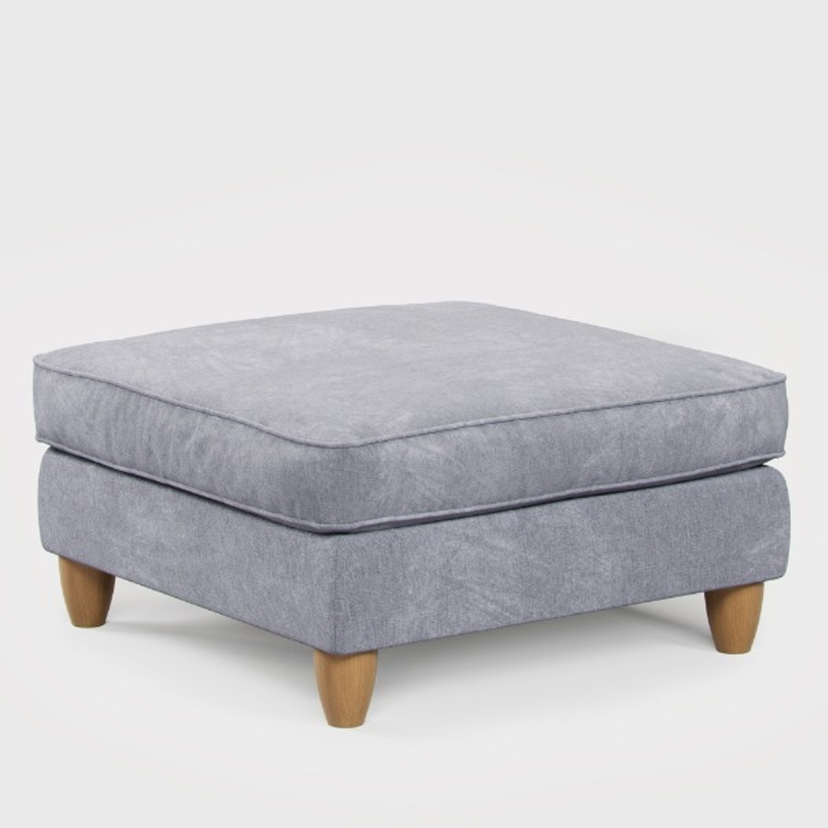 Footstool - COASTAL Fabric - Anthracite - Edgbaston Living