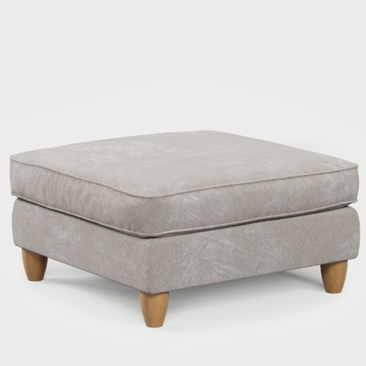 Footstool - COASTAL Fabric - Beige - Edgbaston Living
