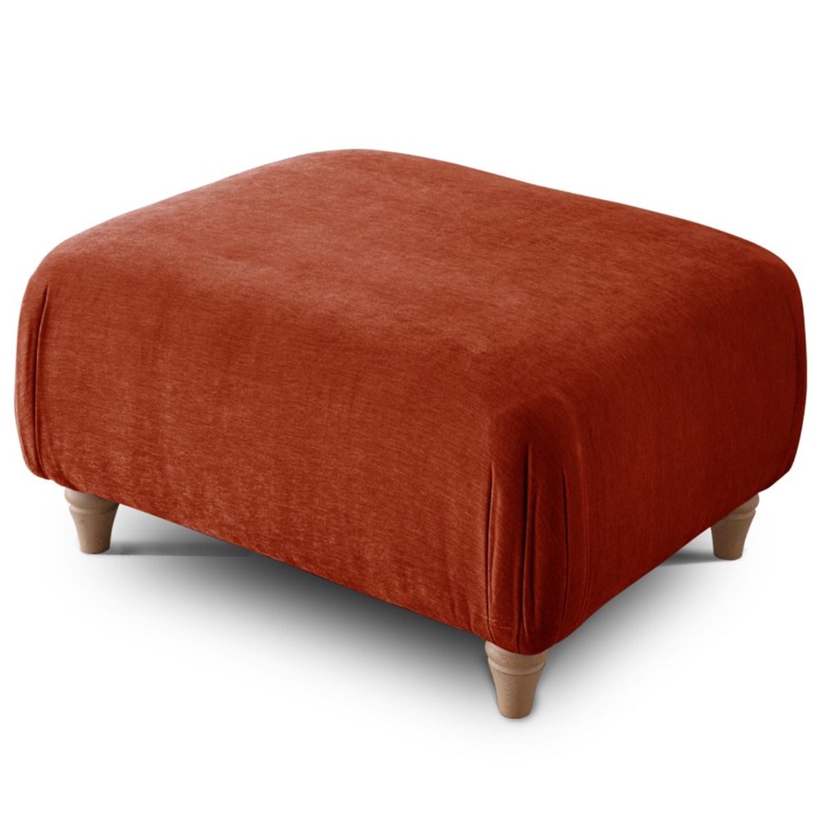 Footstool - COCOON Fabric - Apricot - Edgbaston Living