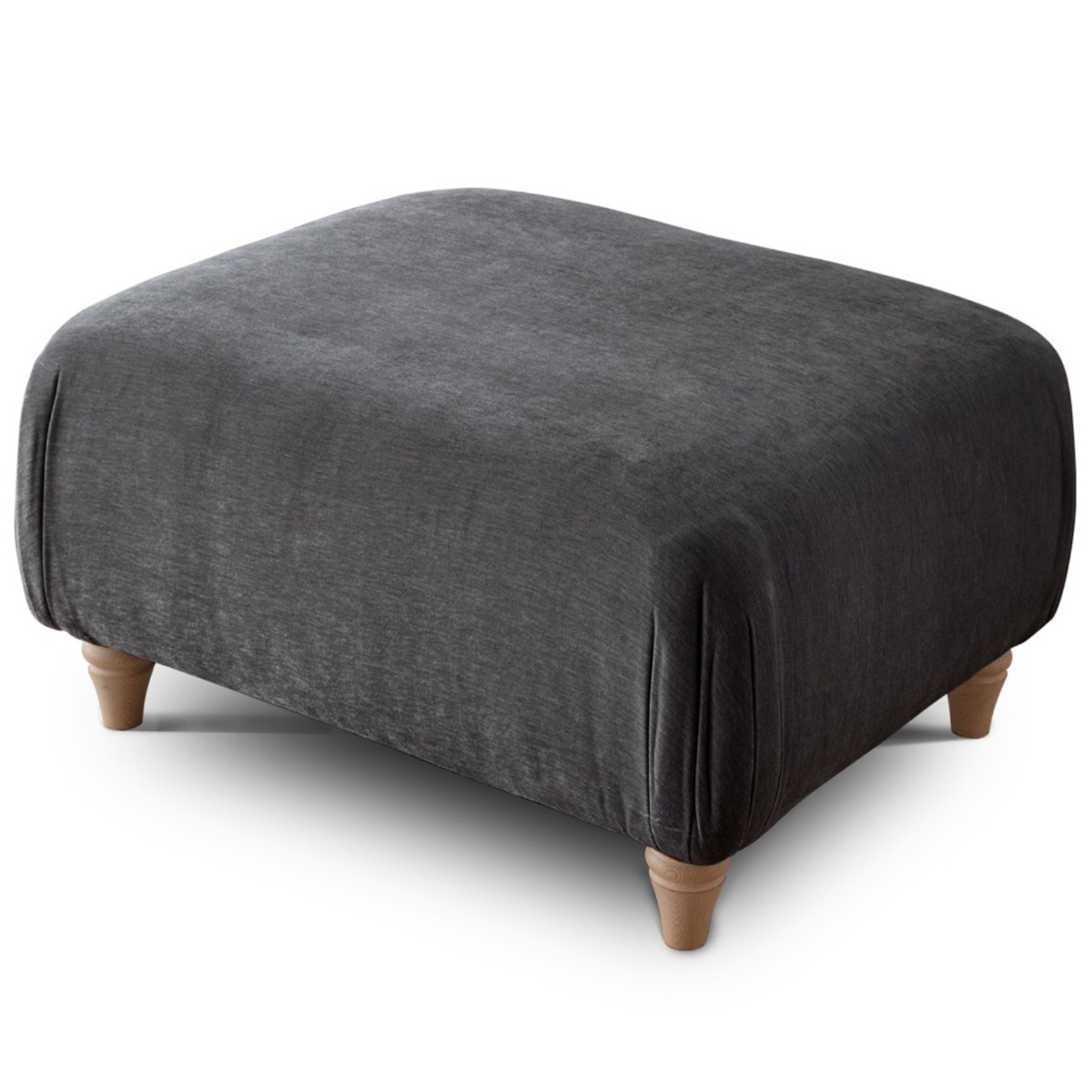 Footstool - COCOON Fabric - Charcoal - Edgbaston Living