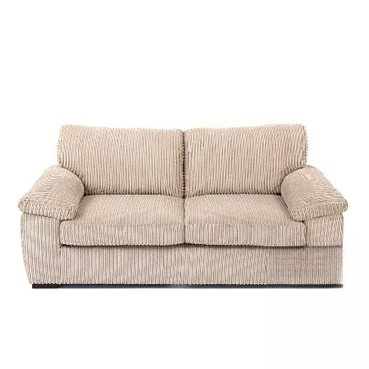 2 Seater Sofa - AMALFI Full Back Jumbo Cord Cream - Sofa Central