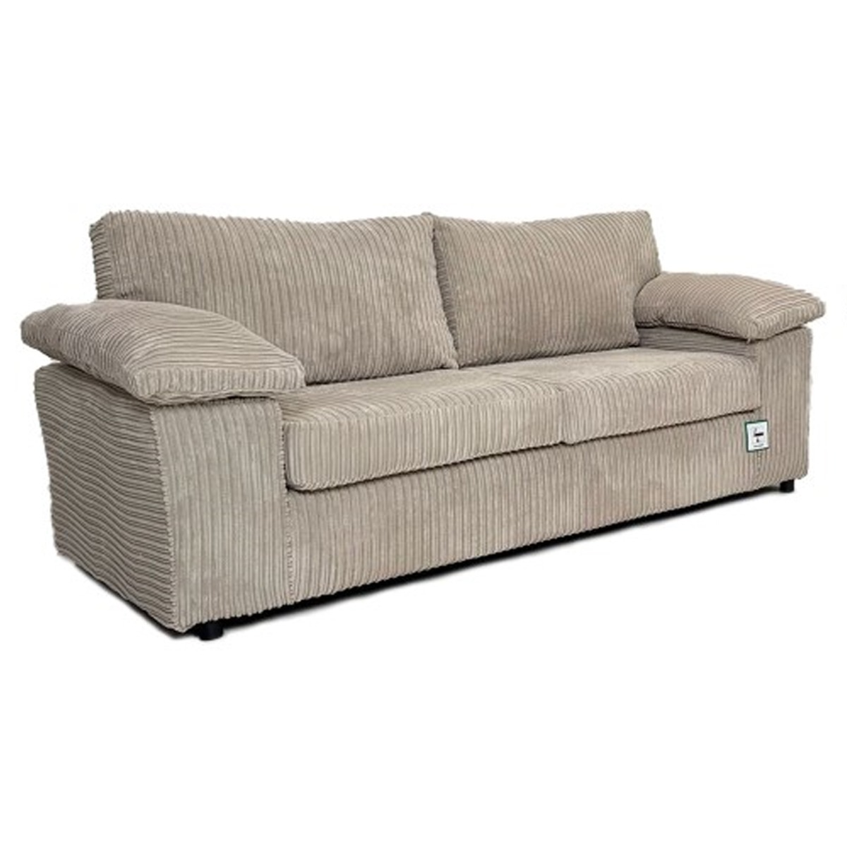 3 Seater Sofa - CORDURA Full Back Jumbo Cord Sofa Mink - Home Done