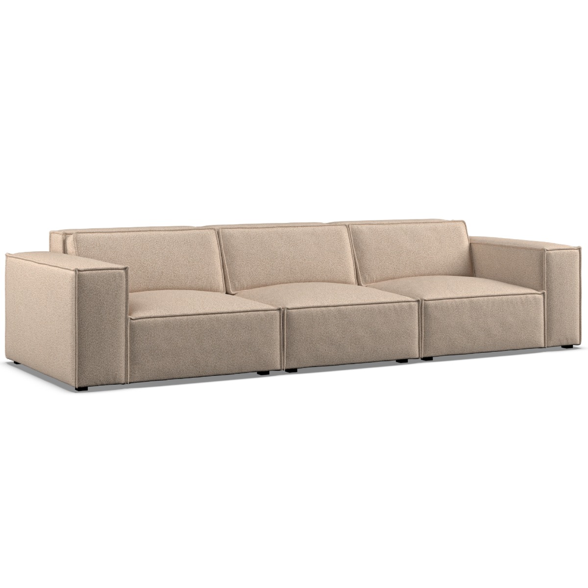 3 Seater Sofa - LUCCA Fabric Beige - Edgbaston Living