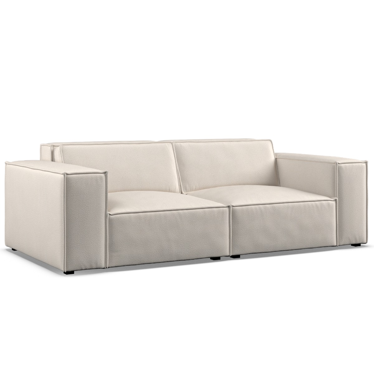 2 Seater Sofa - LUCCA Fabric Ivory - Edgbaston Living