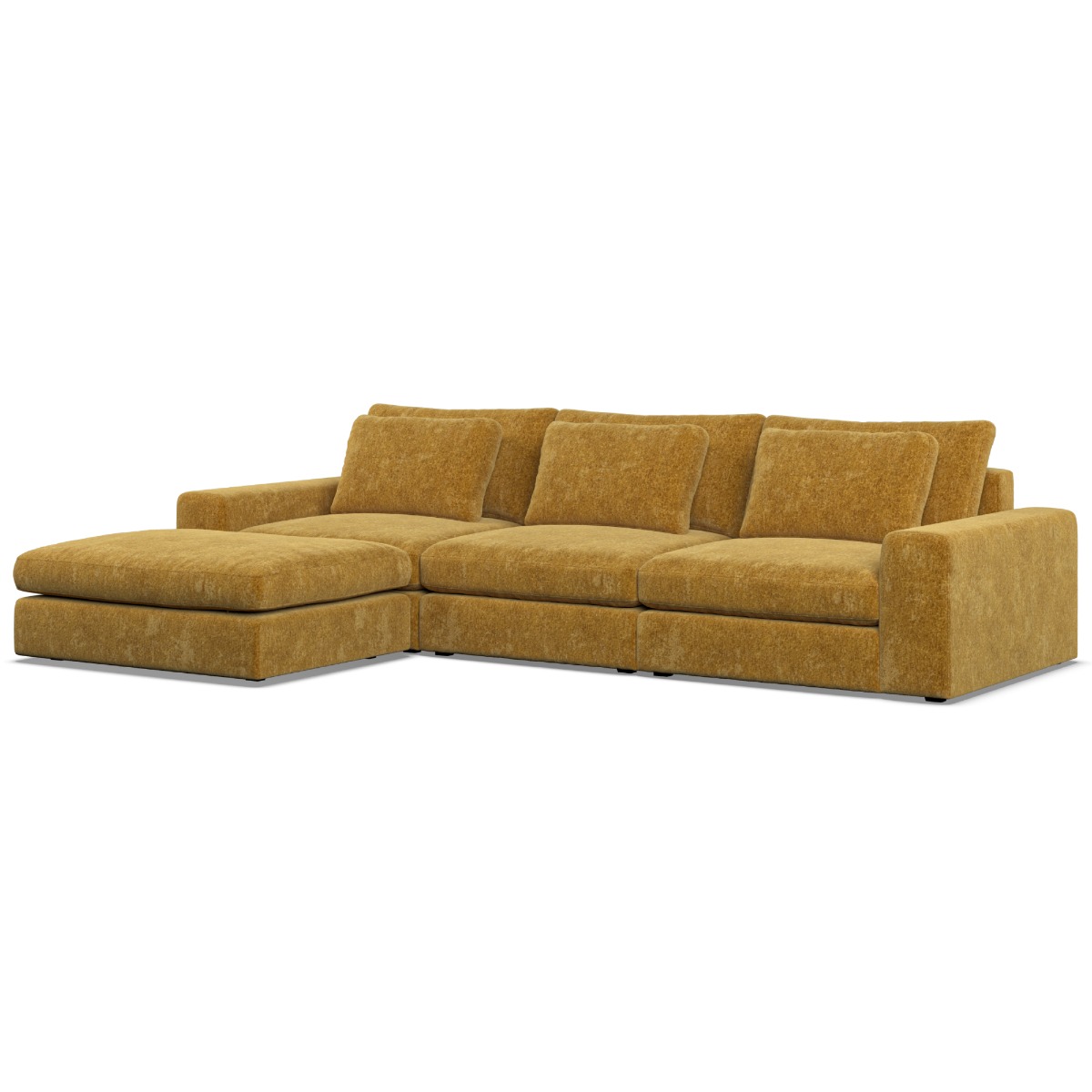 Corner Sofa - SOVA Fabric 3 Seater Right Hand Facing Sunny - Footstool End - Edgbaston Living