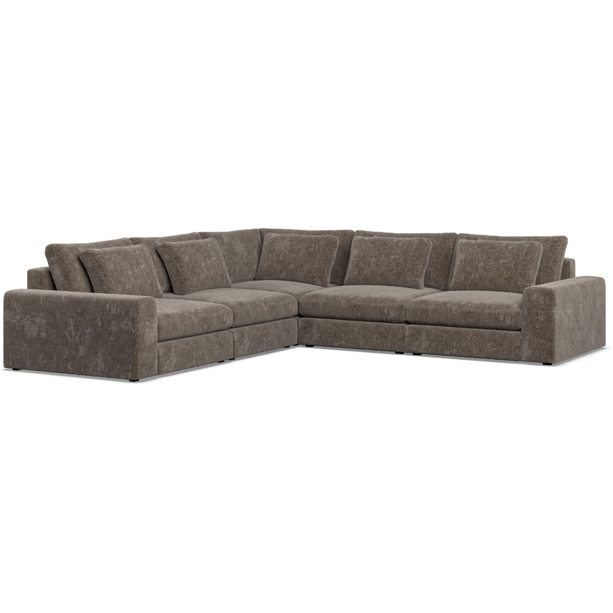 Corner Sofa - SOVA Fabric 4 Seater Right Hand Facing Mocca - Edgbaston Living
