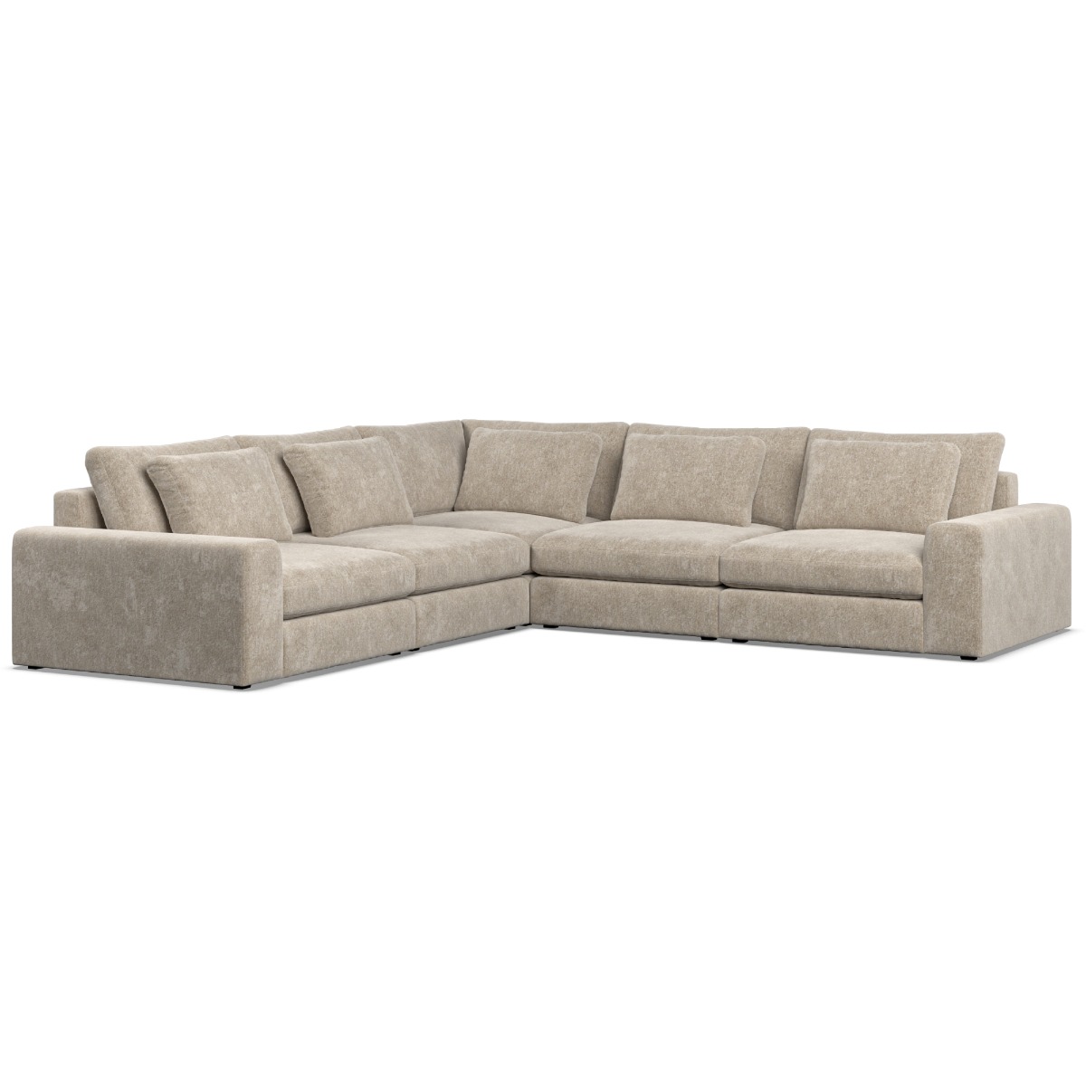 Corner Sofa - SOVA Fabric 4 Seater Right Hand Facing Pearl - Edgbaston Living