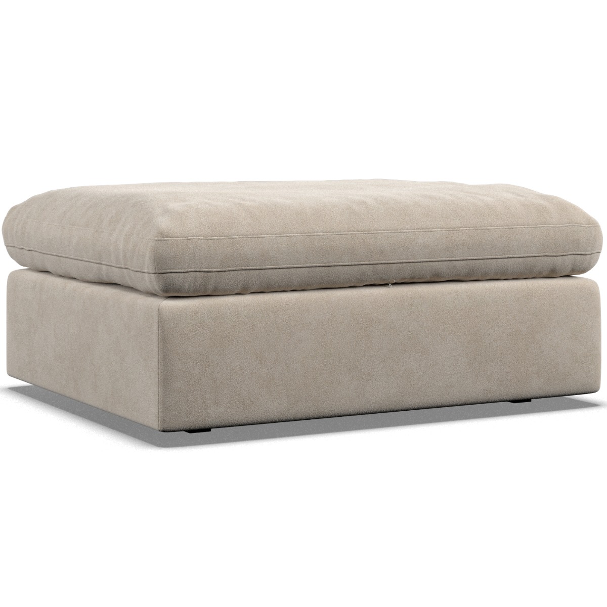 Footstool - OBLAK Fabric Eggshell - Edgbaston Living
