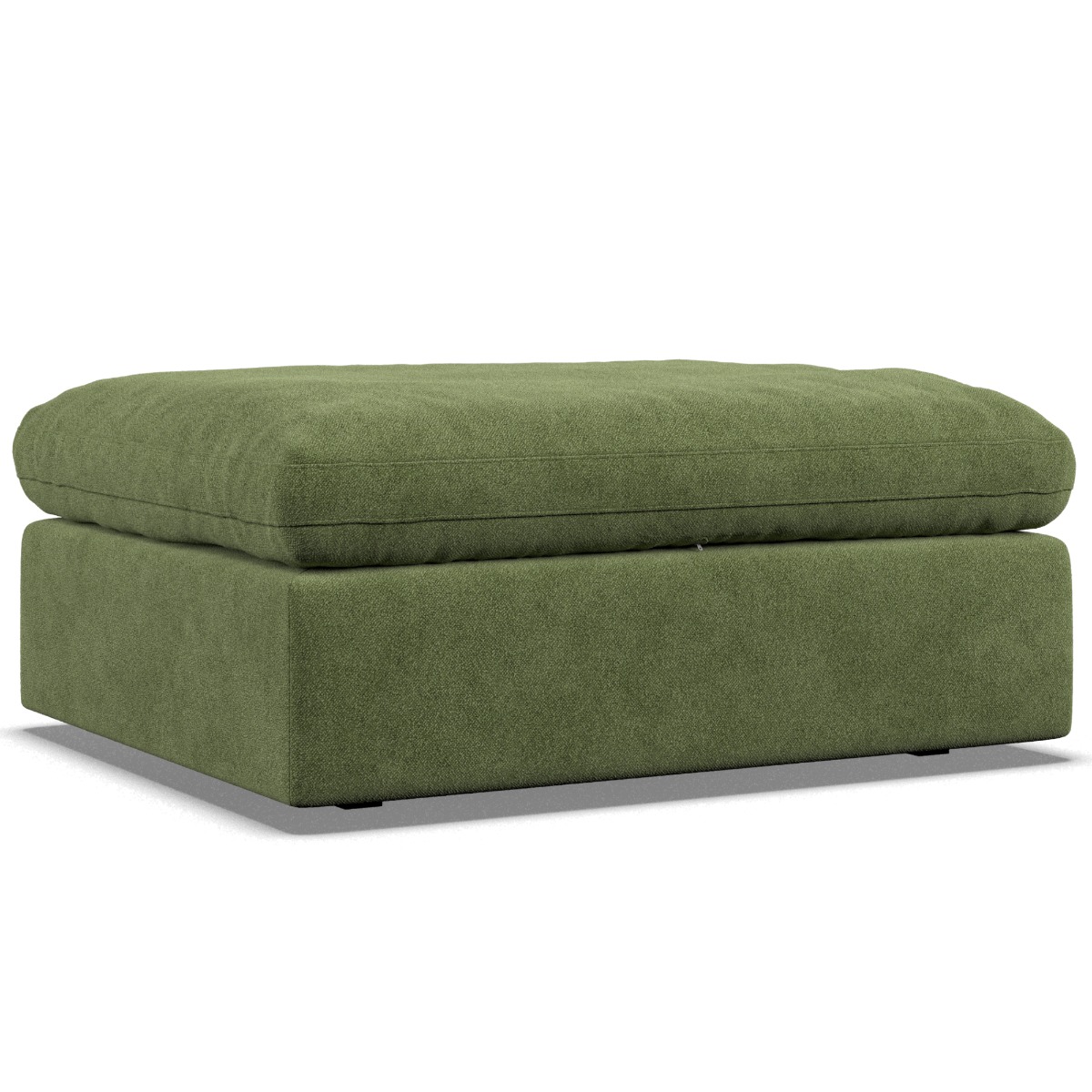 Footstool - OBLAK Fabric Verde - Edgbaston Living