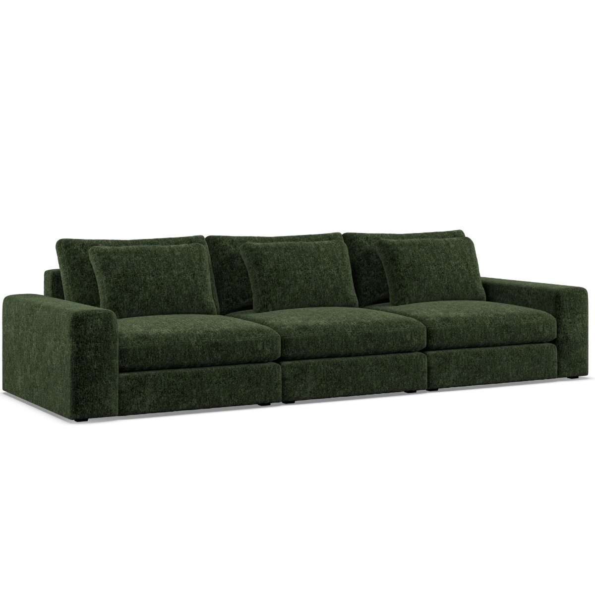 3 Seater Sofa - SOVA Fabric Bottle Green - Edgbaston Living